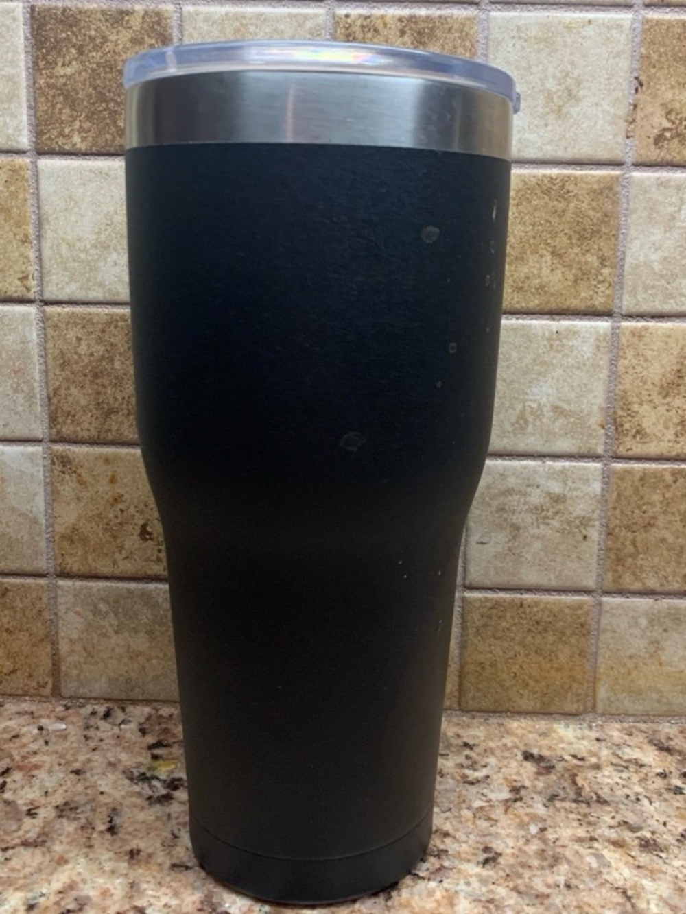 Zak” 30oz. double-walled stainless steel vacuum insulated tumbler black color